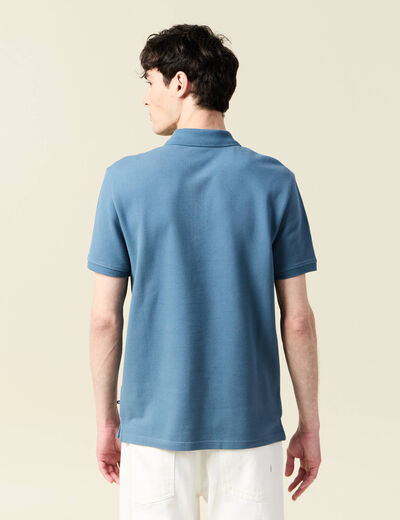 Polo manches courtes bleu foncé homme