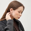 Boucles d'oreilles couleur argent femme