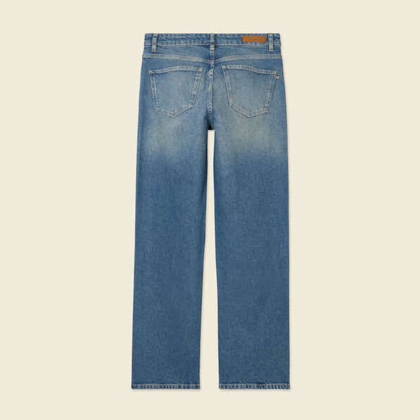 Jeans straight denim dirty femme