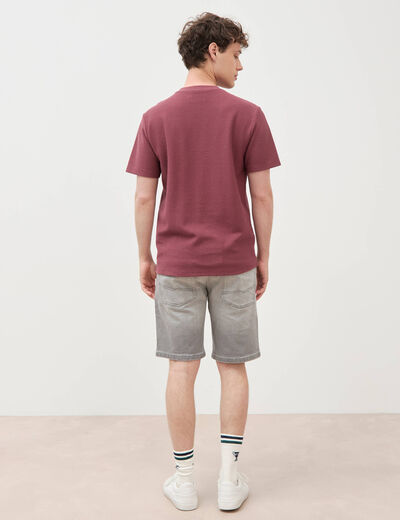 T-shirt manches courtes vieux rose homme
