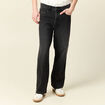 Jeans large 5 poches longueur 32 denim snow noir homme