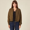 Gilet bomber matelassé vert kaki femme