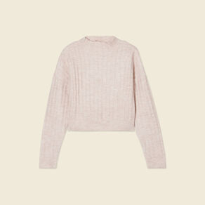 pull manches longues cropped creme femme Pull manches longues cropped creme femme