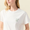 T-shirt manches courtes ecru femme