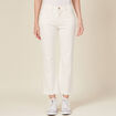 Pantalon éco-responsable denim blanc femme