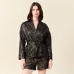 Veste droite éco-responsable couleur or femme