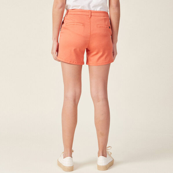 short chino eco responsable terracotta femme Short chino éco-responsable terracotta femme