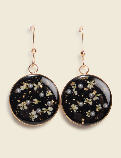Boucles d'oreilles noir femme