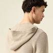 Pull à capuche gris homme