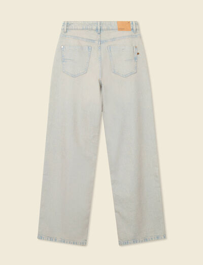 Jeans baggy bleu ciel femme