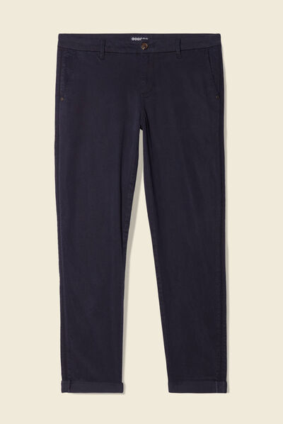 Pantalon chino Instinct bleu foncé femme