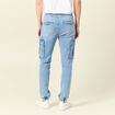 Jeans battle &agrave; coulisse denim bleach homme
