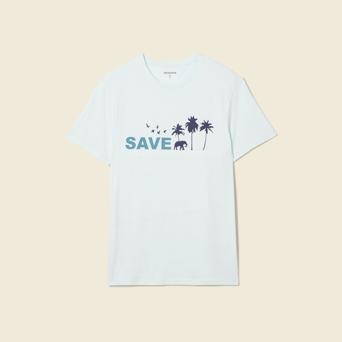 T-shirt manches courtes bleu clair homme