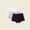 Lot de 3 boxers gris fonc&eacute; homme