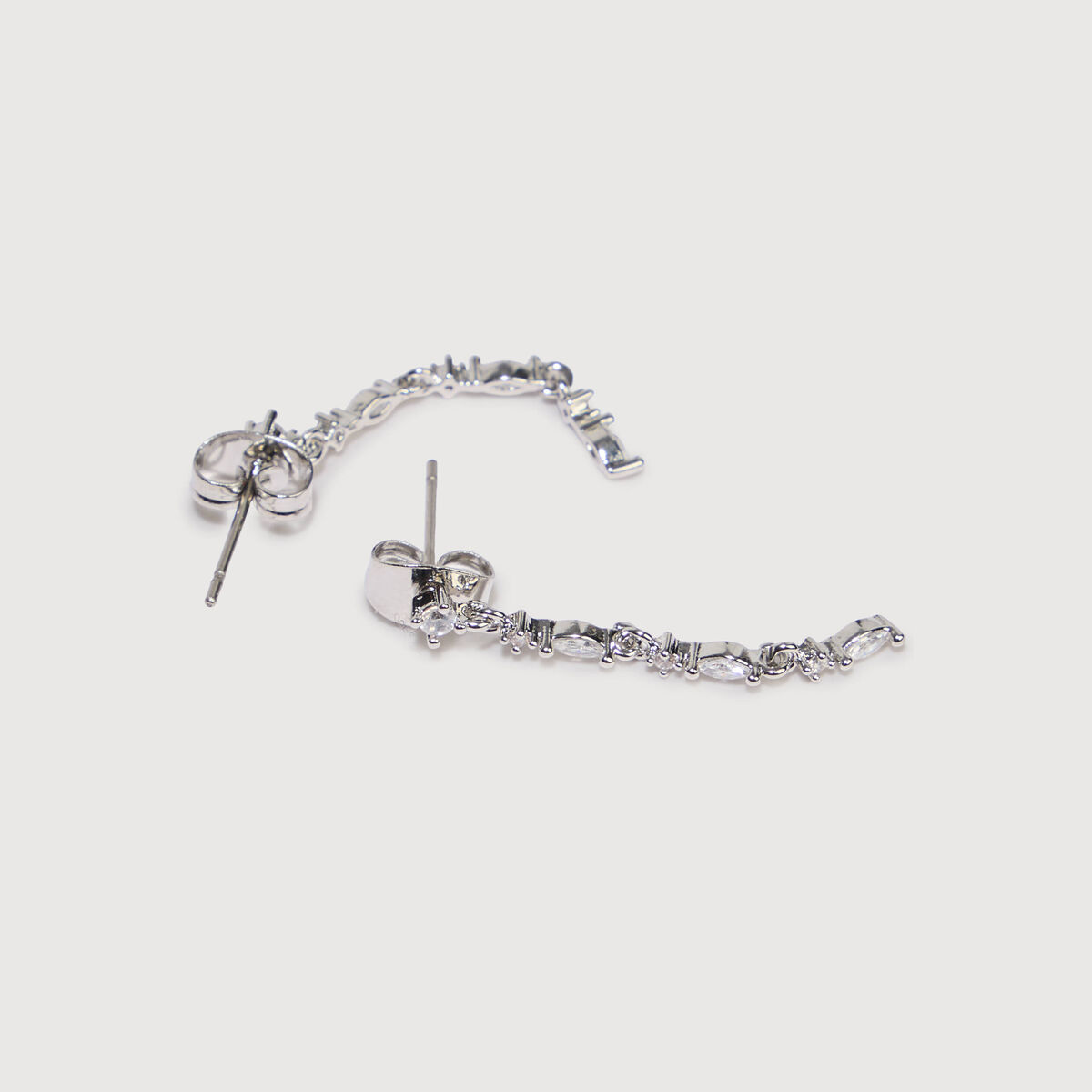 Lot de 2 paires de boucles d'oreilles couleur argent femme