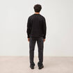 T-shirt en coton manches longues noir homme