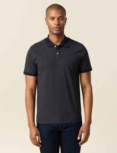 Polo éco-responsable bleu marine homme