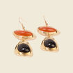 Boucles d'oreilles orange femme