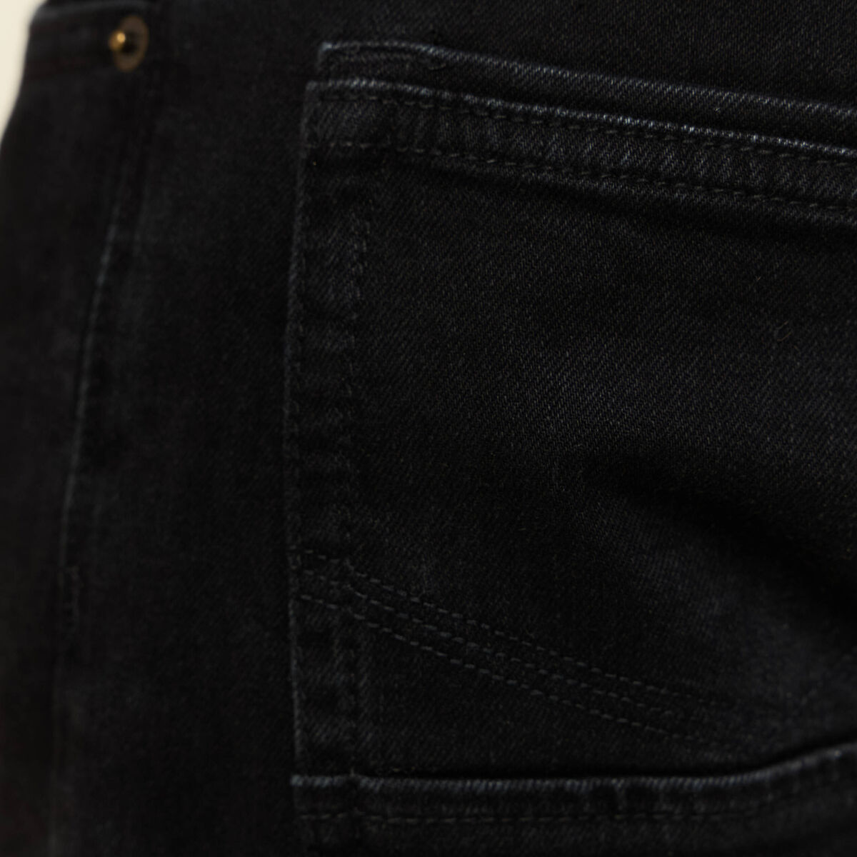 Jeans straight longueur 32 denim noir homme