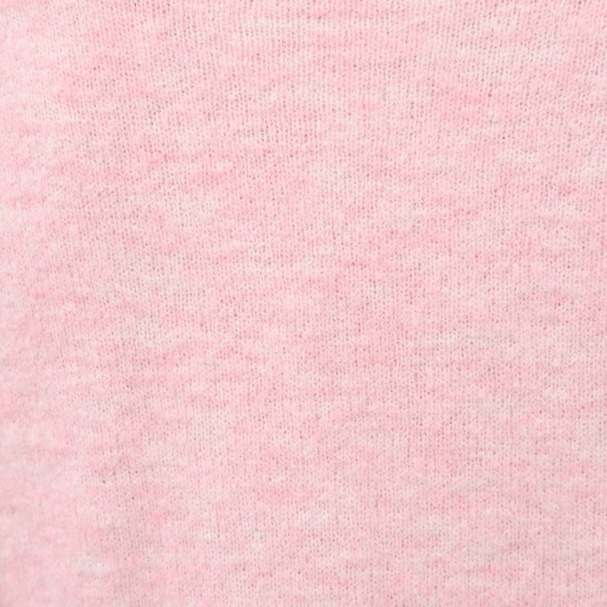 Pull droit col rond manches courtes rose clair femme