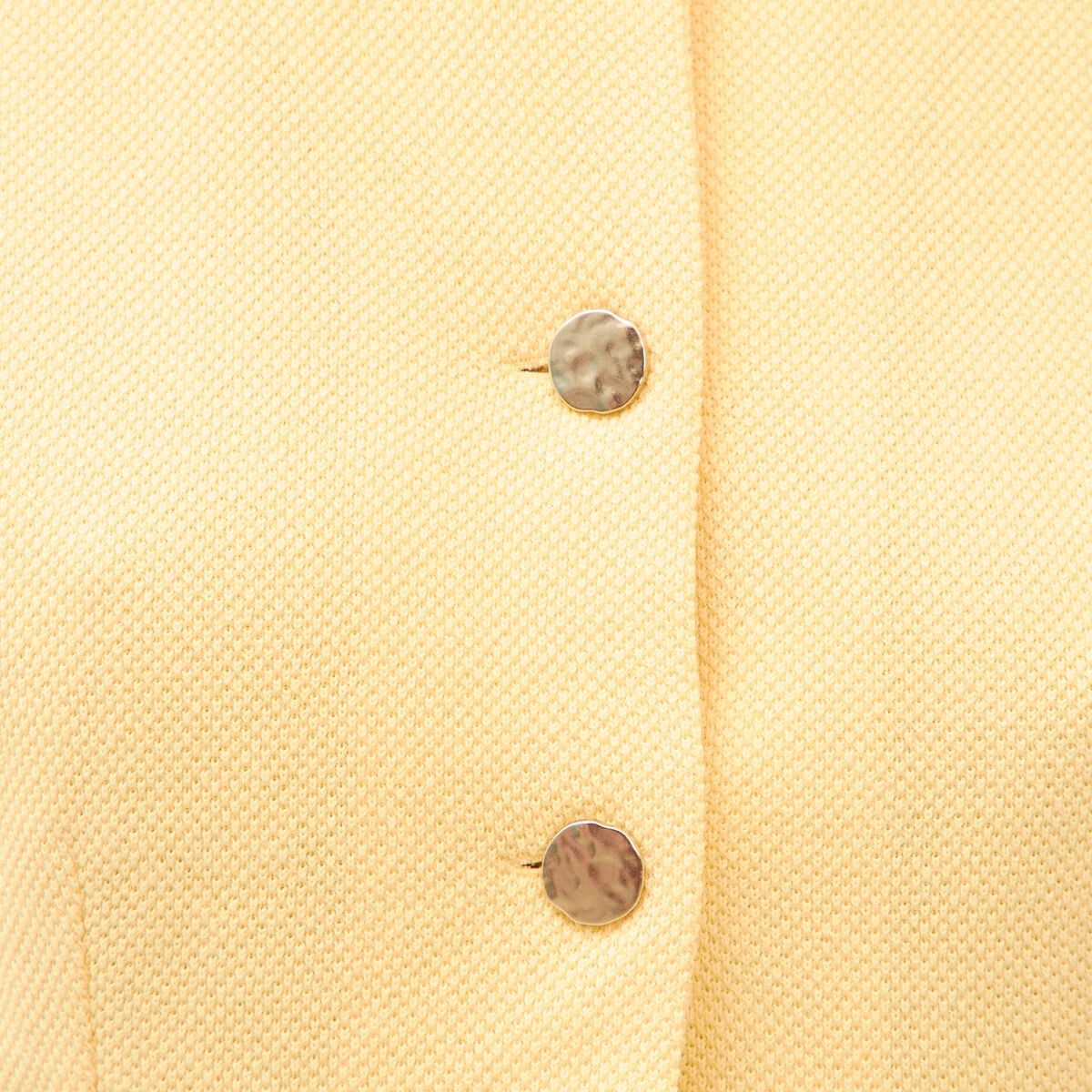 D&eacute;bardeur droit col rond doubl&eacute; jaune clair femme
