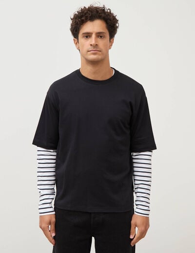 T-shirt manches courtes noir homme