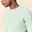 Pull fin col rond manches longues bleu gris homme