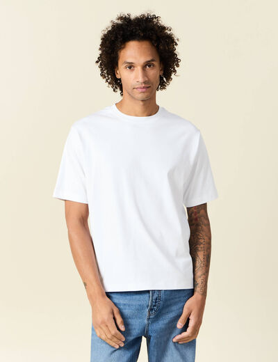 T-shirt manches courtes blanc homme