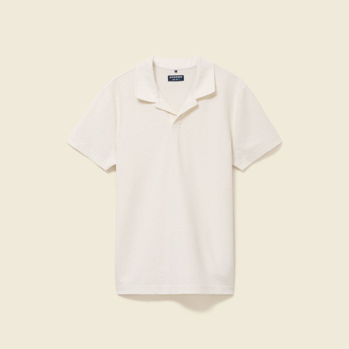 Polo manches courtes ecru homme