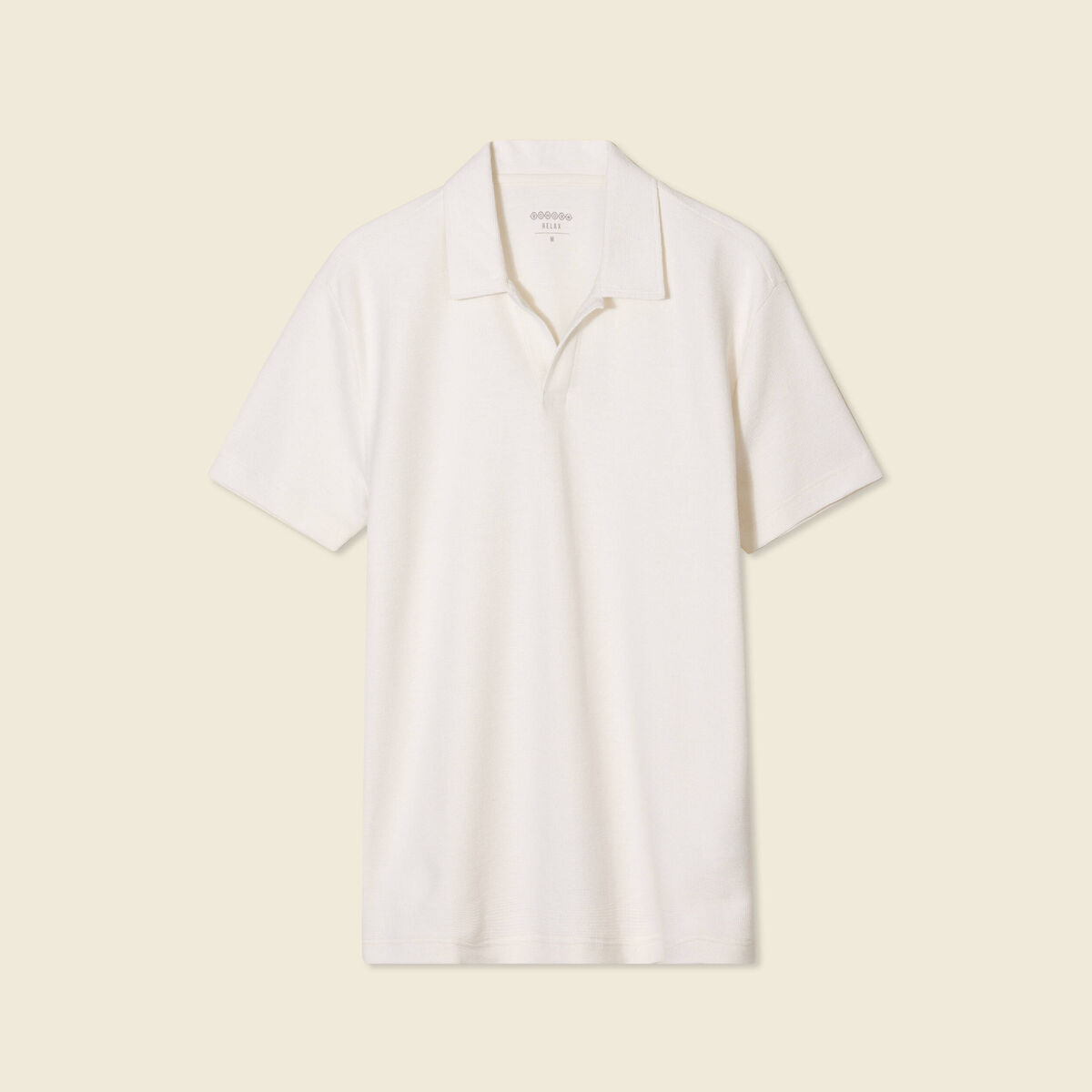 Polo manches courtes ecru homme