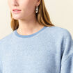 Sweat manches longues bleu clair femme