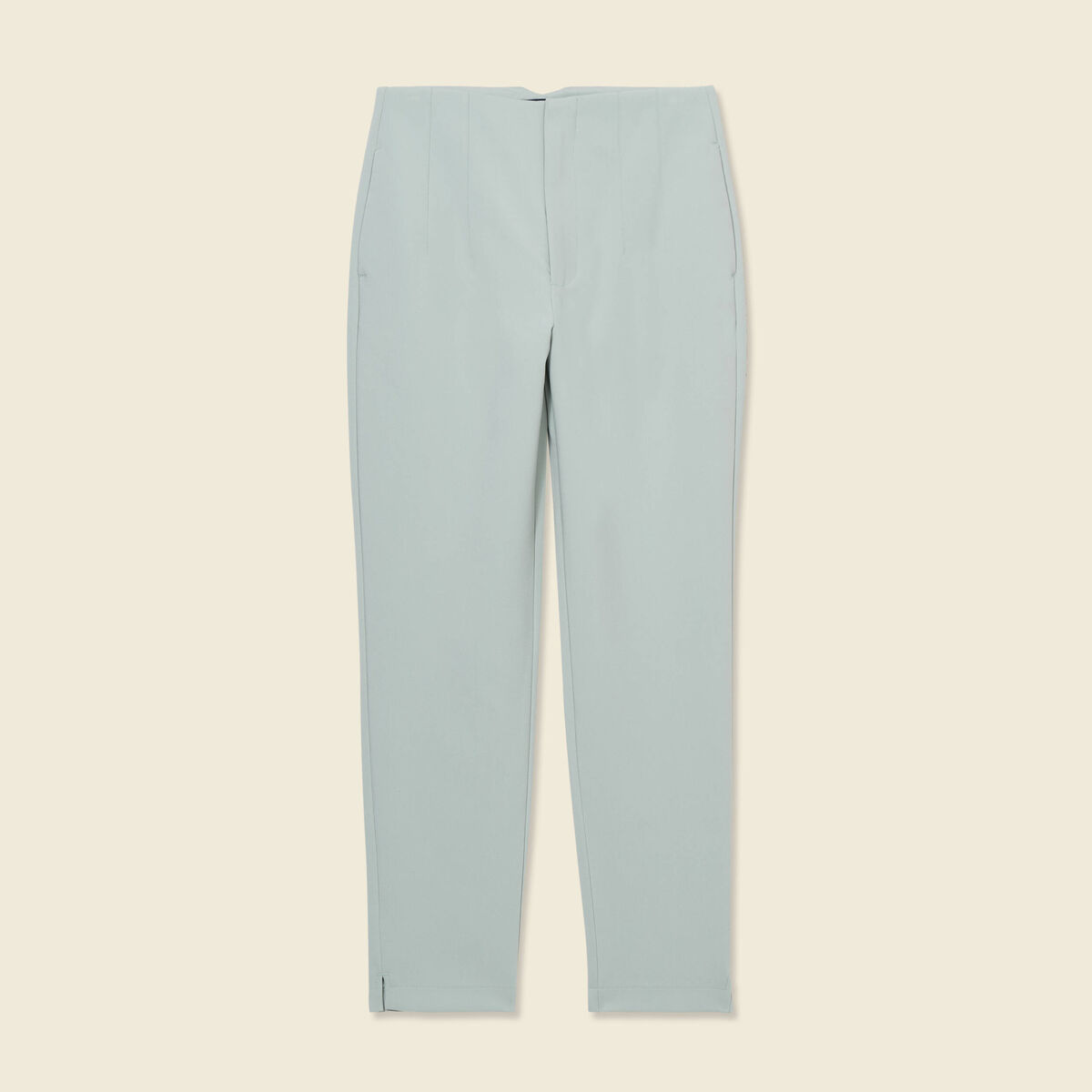 Pantalon cigarette vert olive femme