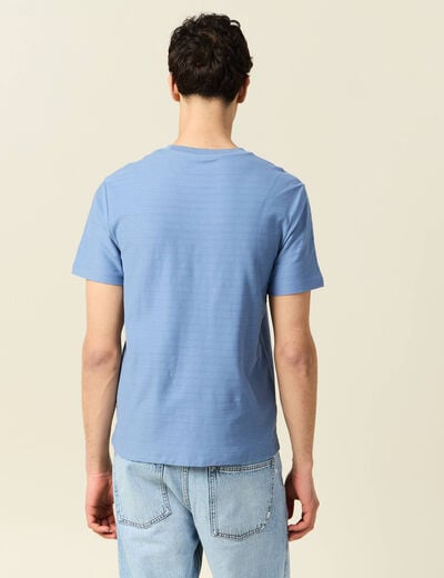 T-shirt manches courtes bleu gris homme