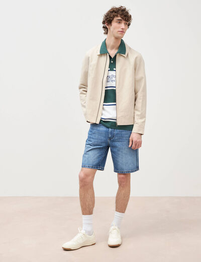 Bermuda en jean coton denim stone homme