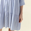 Robe patineuse boutonnée ecru femme