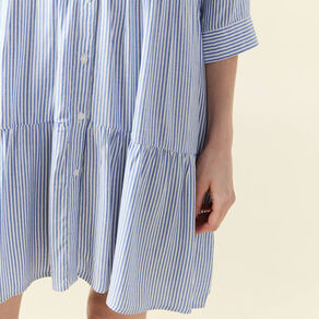 Robe patineuse boutonnée ecru femme