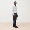 Chemise en coton manches longues blanc homme