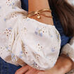 Bracelets 3 joncs dor&eacute;s couleur or femme