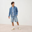 T-shirt manches courtes bleu gris homme