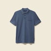 Polo manches courtes bleu gris homme