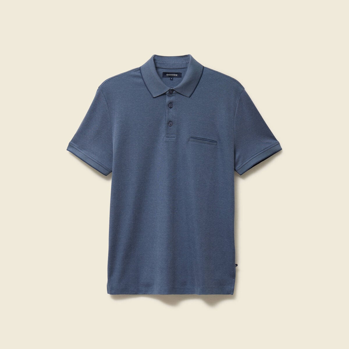 Polo manches courtes bleu gris homme