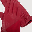 Gants en cuir rouge femme
