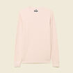 Pull fin col rond manches longues rose poudr&eacute;e homme