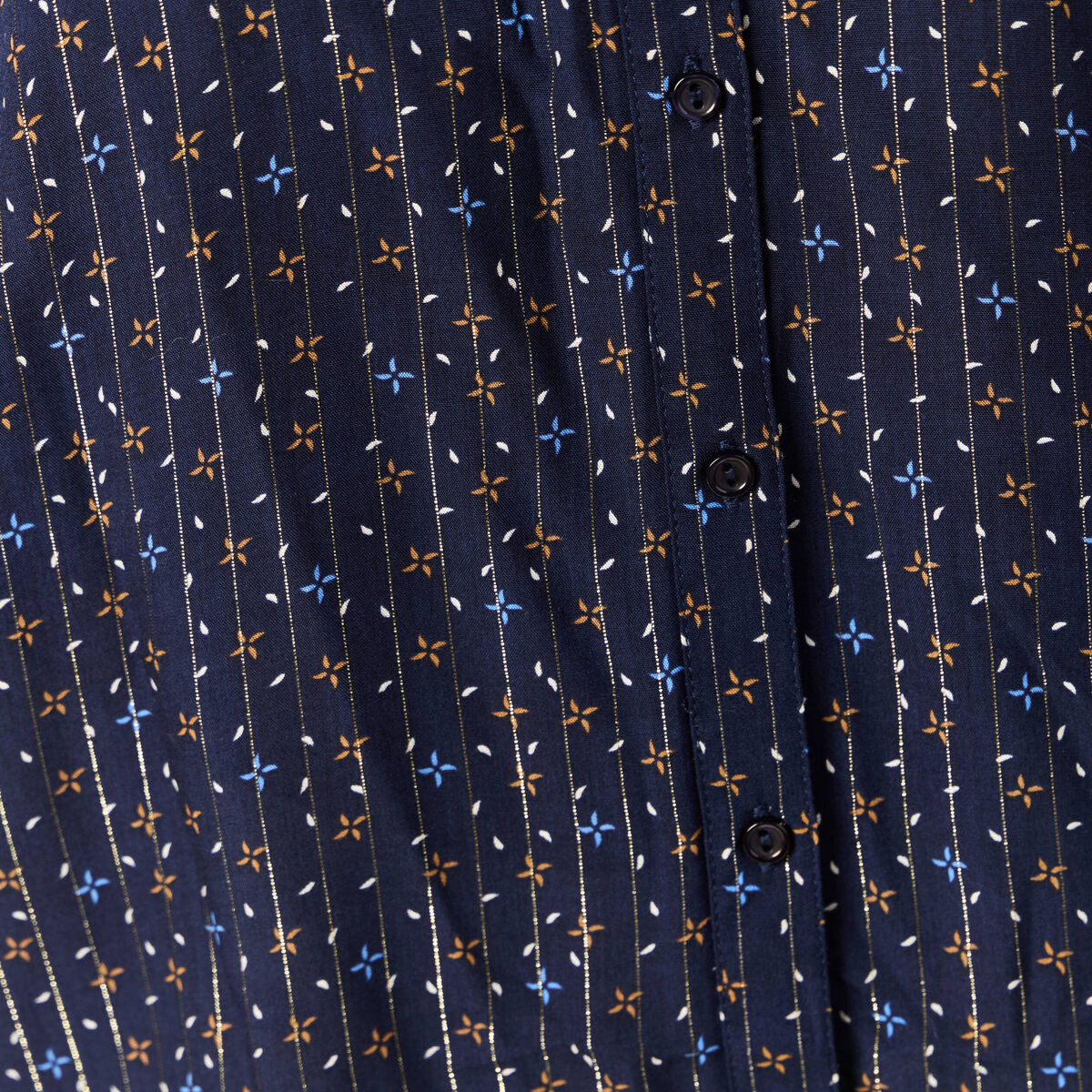 Chemise manches longues bleu marine femme