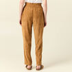 Tregging velours 7/8ème beige femme