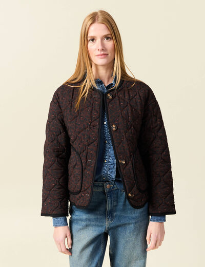 Blouson matelassé camel femme