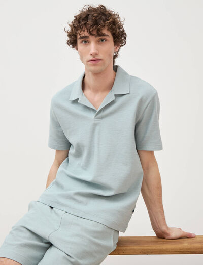 Polo manches courtes vert clair homme
