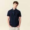T-shirt cintré col rond manches courtes bleu marine homme
