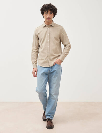 Jeans straight longueur 32 en coton denim used homme