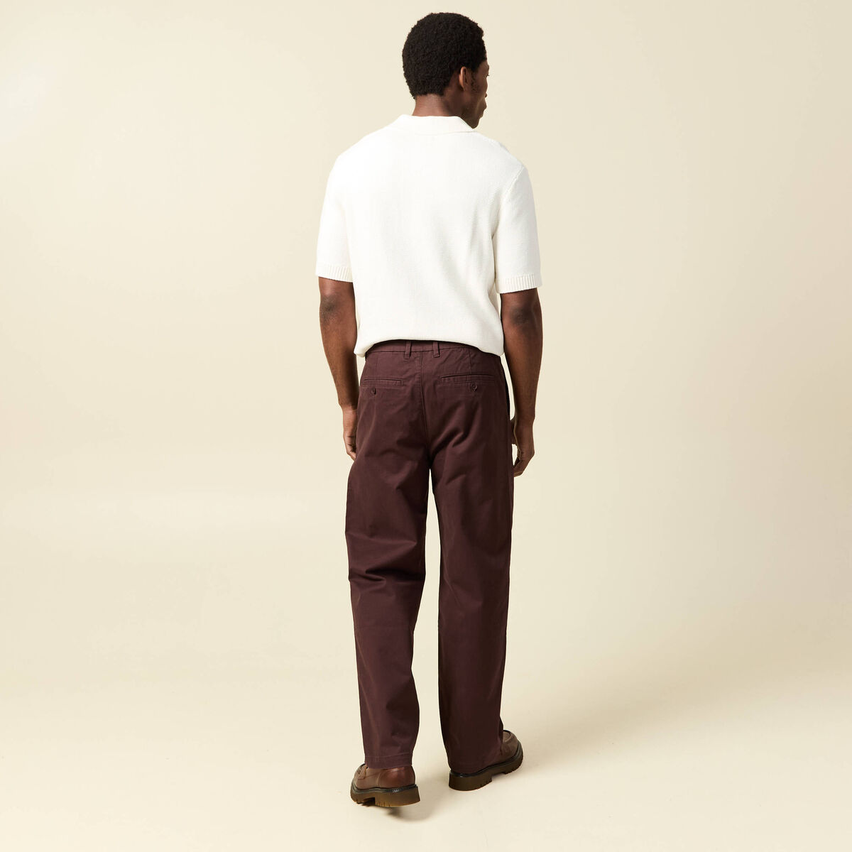 Pantalon marron fonc&eacute; homme
